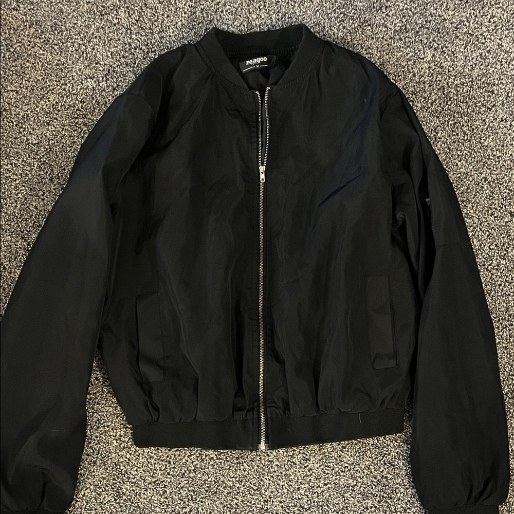 Zeagoo Black Bomber Jacket